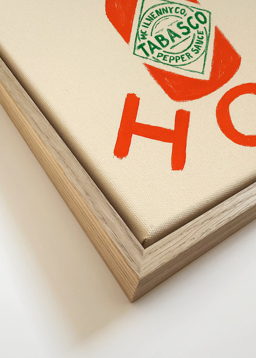 Køkkenkunst Stay Hot illustreret flaske – Canvas detail