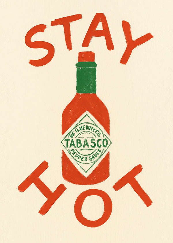 Køkkenkunst Stay Hot illustreret flaske