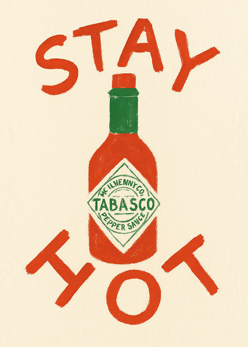Køkkenkunst Stay Hot illustreret flaske
