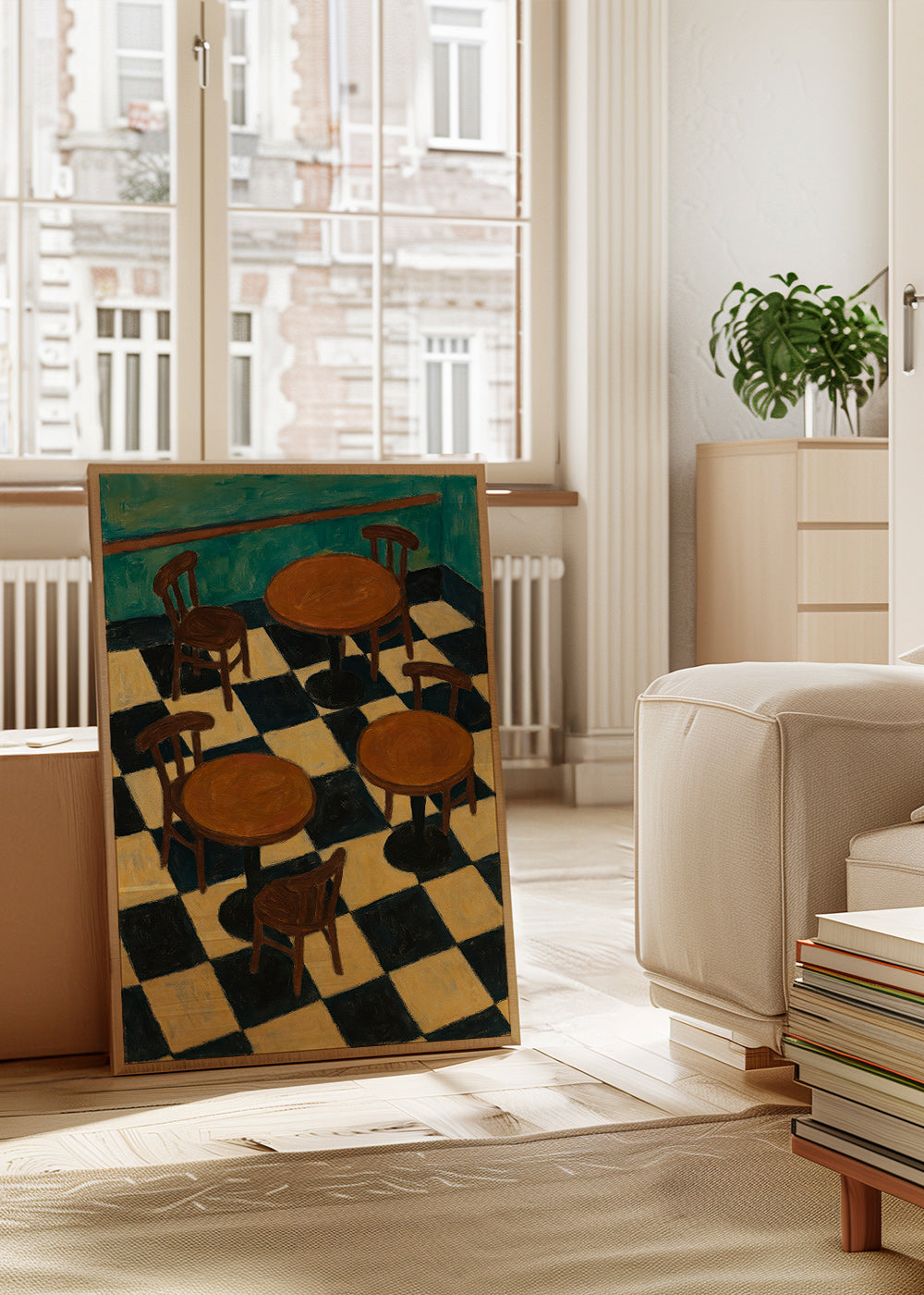 Køkkenkunst: bistroborde på skakgulv – Product2