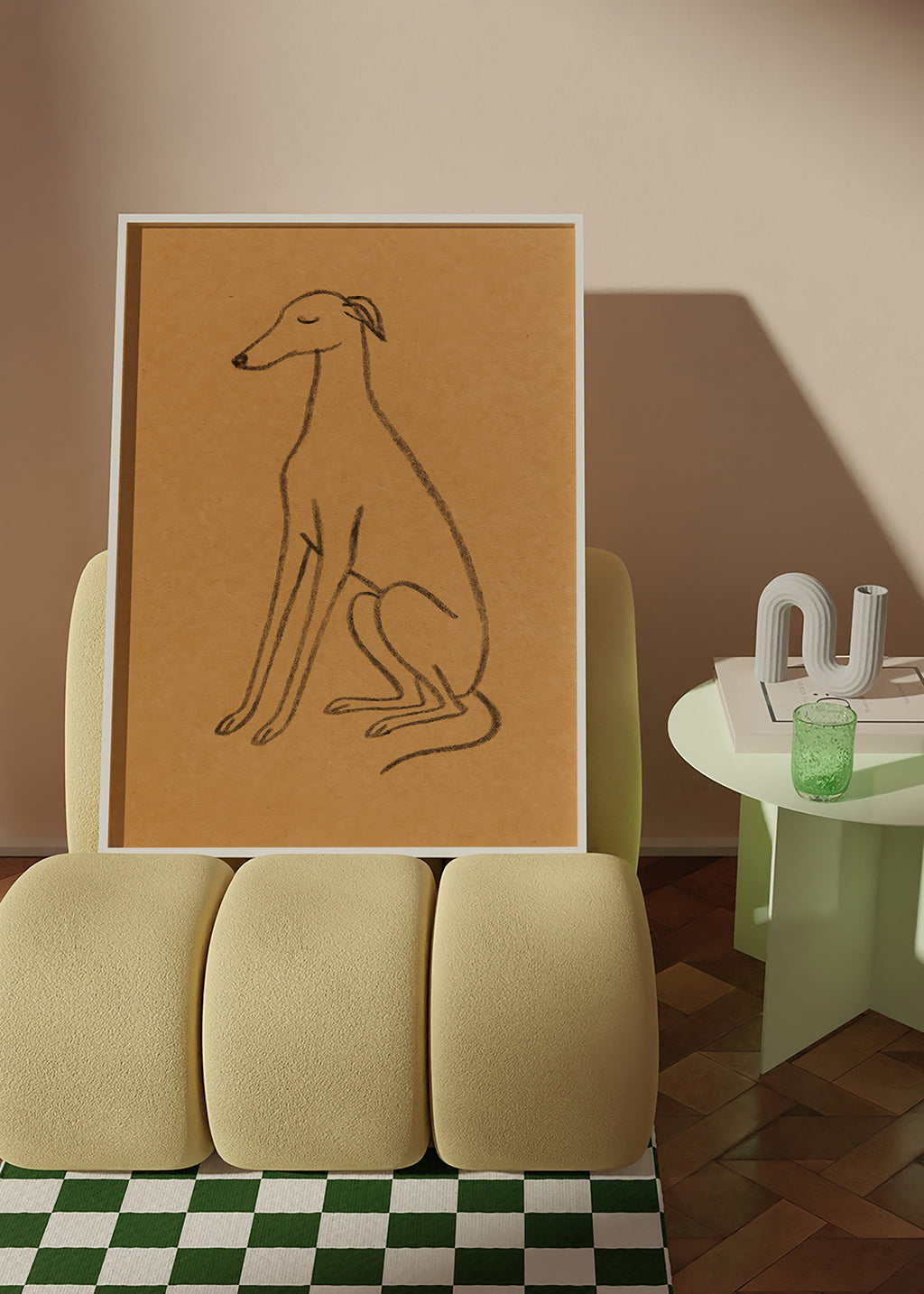 Galgo-silhuet linjetegning – Product1