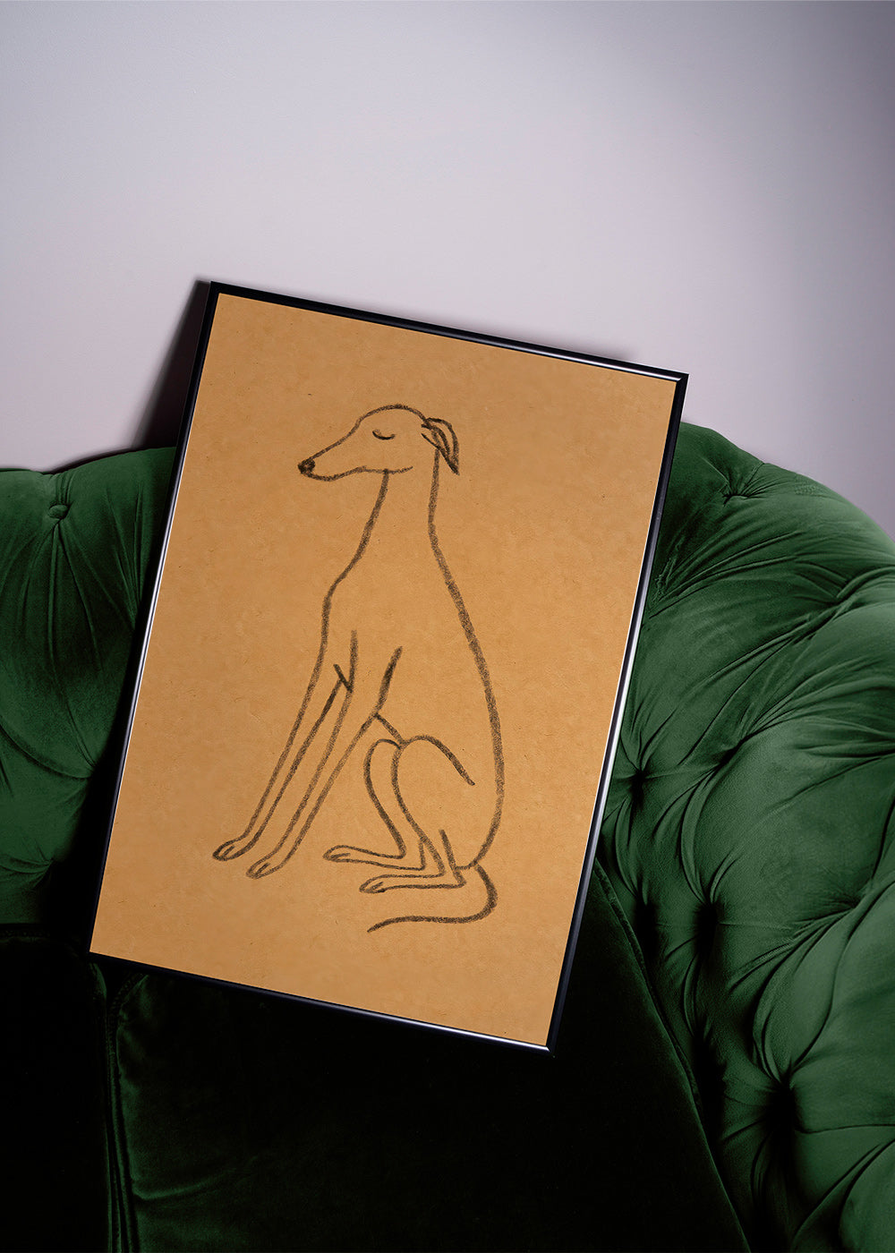 Galgo-silhuet linjetegning – Product2