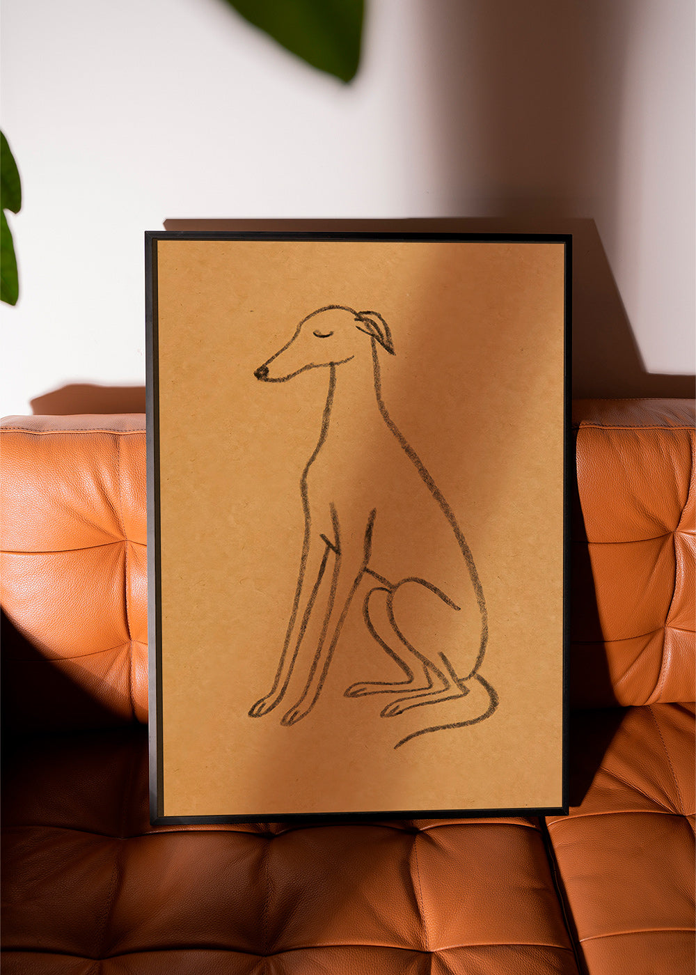 Galgo-silhuet linjetegning – Product3