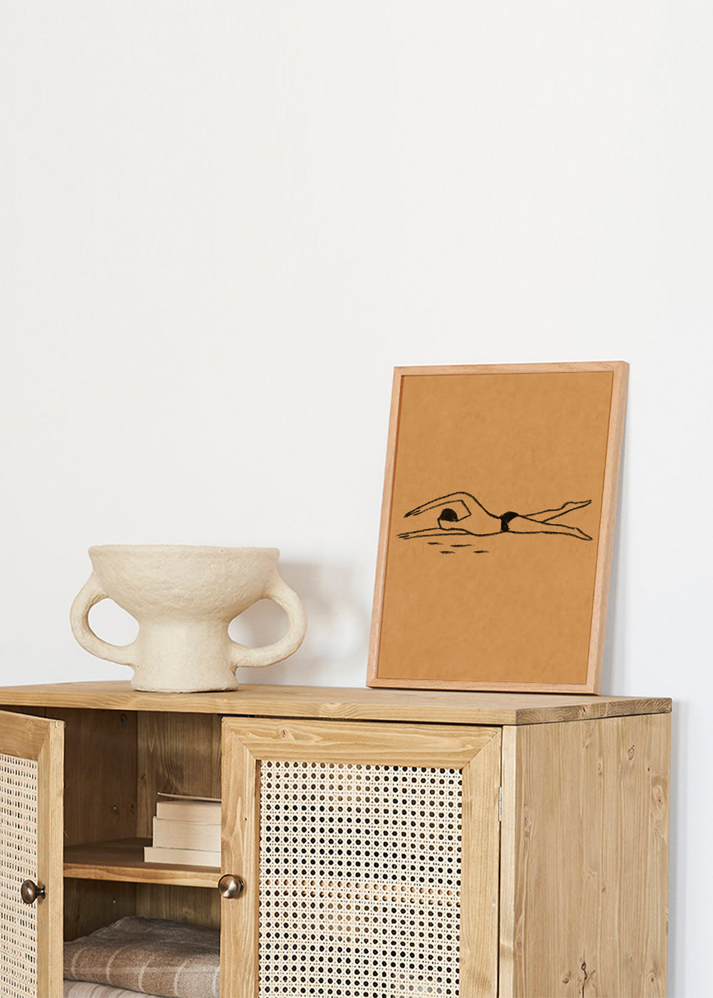 Illustration af svømmer i linjetegning – Product1