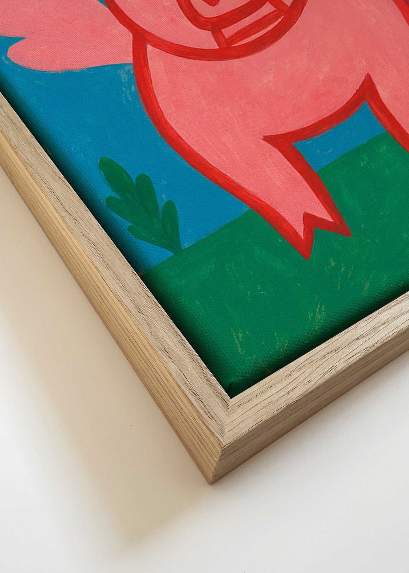 Plakat flyvende gris legende illustration – Canvas detail