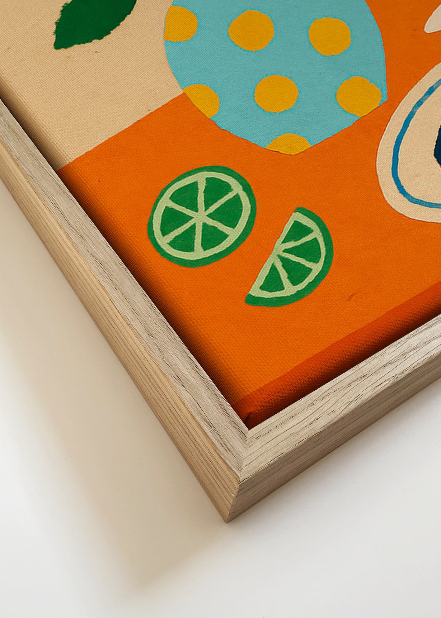 Køkkenkunst med blomsterstilleben – Canvas detail