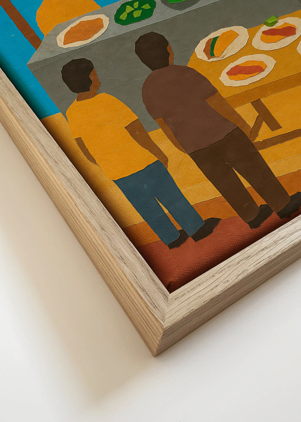 Køkkenkunst med illustreret tacos-bod – Canvas detail