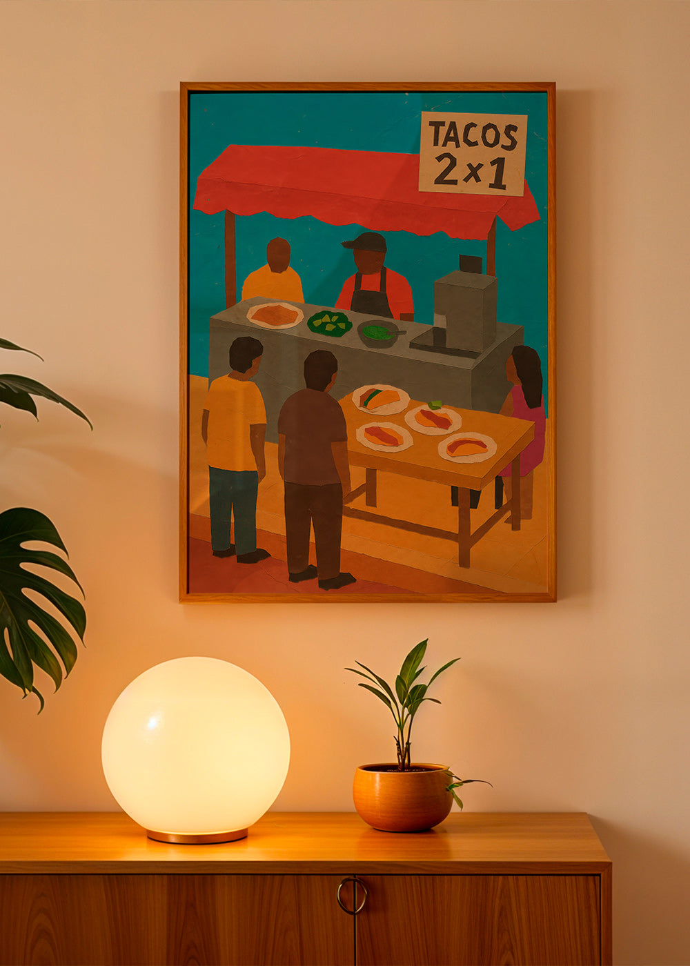 Køkkenkunst med illustreret tacos-bod – Product1