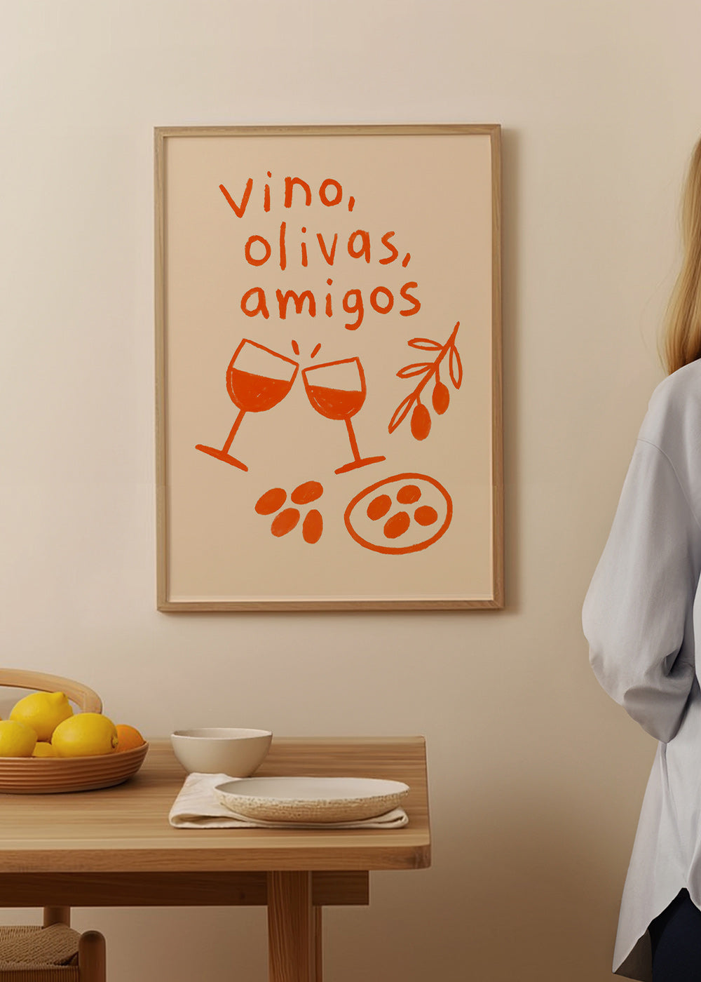Køkkenkunst: vin og oliven illustration – Product3