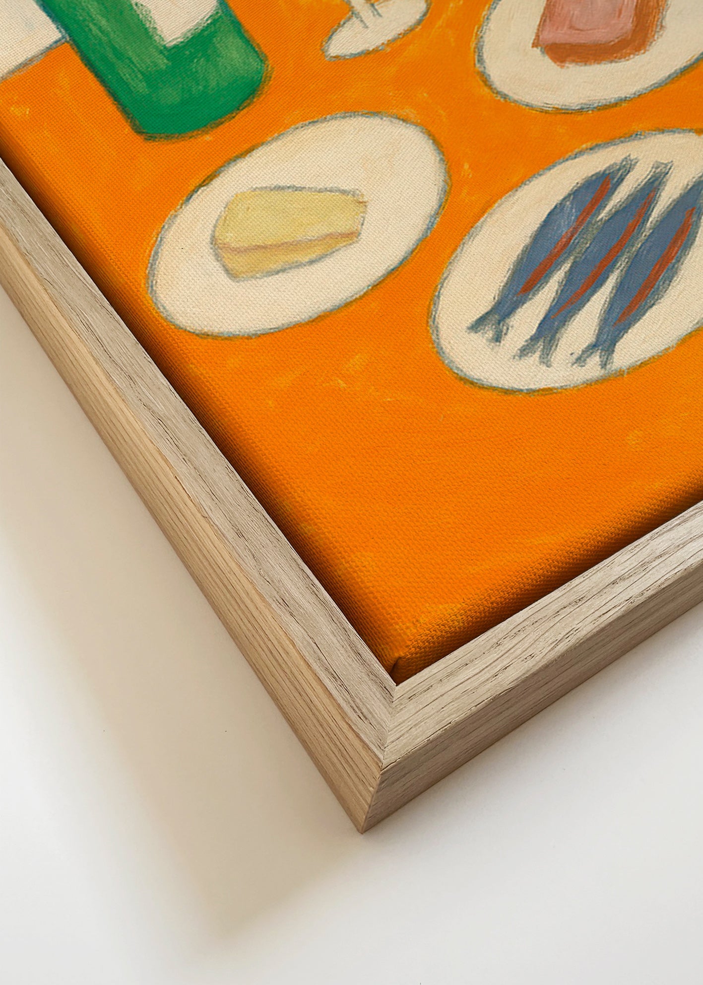 Køkkenkunst med sardinier og vin – Canvas detail