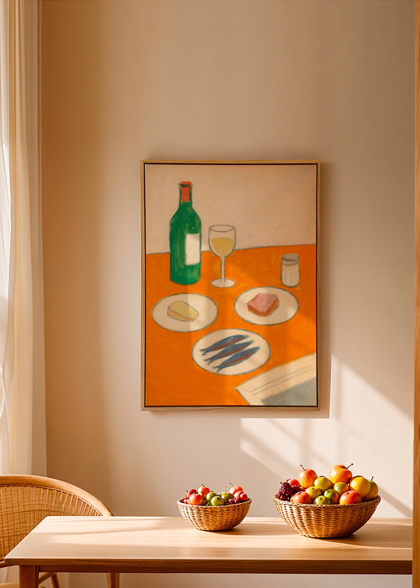 Køkkenkunst med sardinier og vin – Canvas1