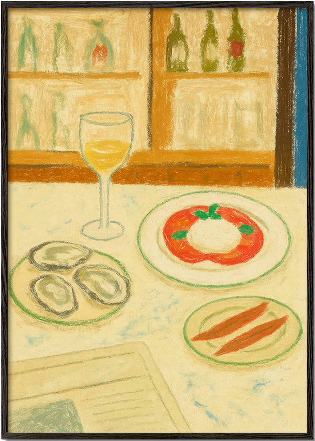 Køkkenkunst: burrata og østers i blid skitse – Black Frame