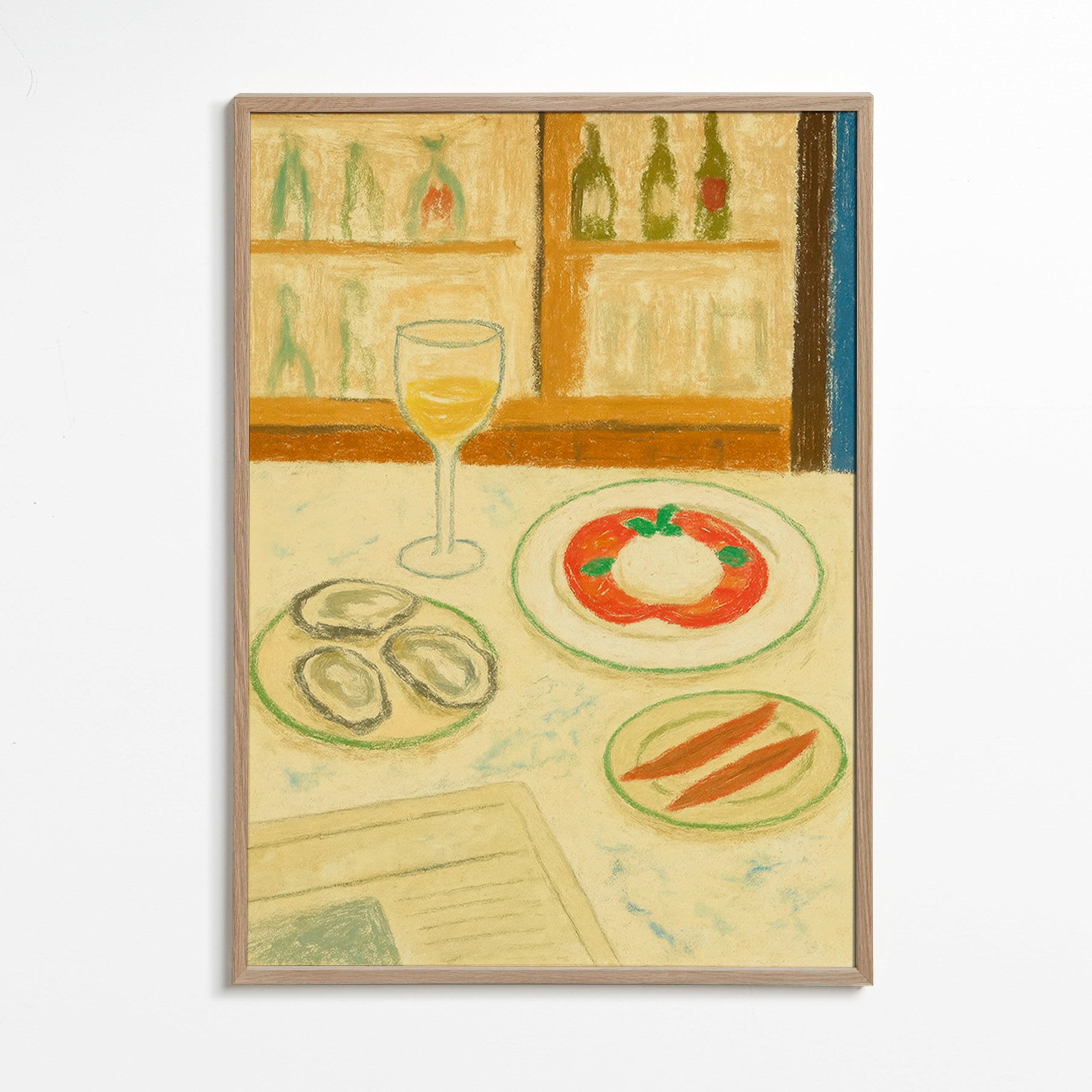 Køkkenkunst: burrata og østers i blid skitse – Oak Frame