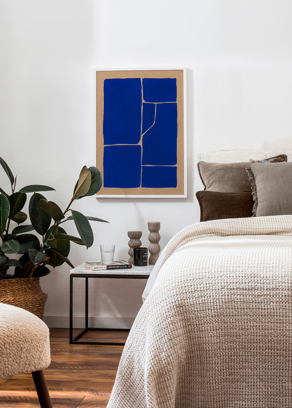 Geometrisk kunst blå med fragmenterede blokke – Product3