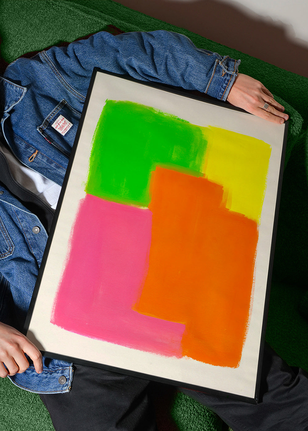 Abstrakt maleri med levende farveblokke – Product2