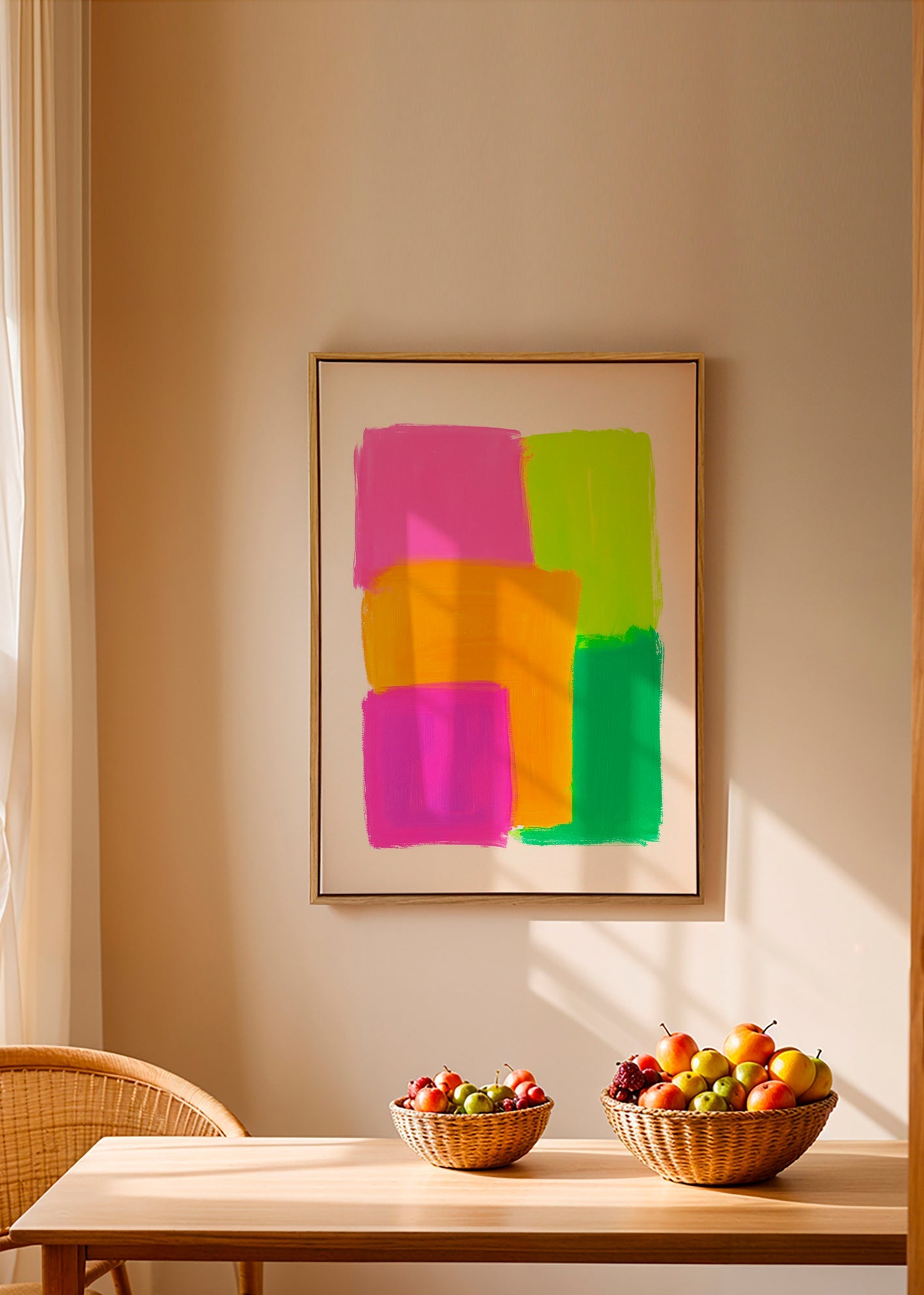 Abstrakt maleri med farveblokke – Canvas2