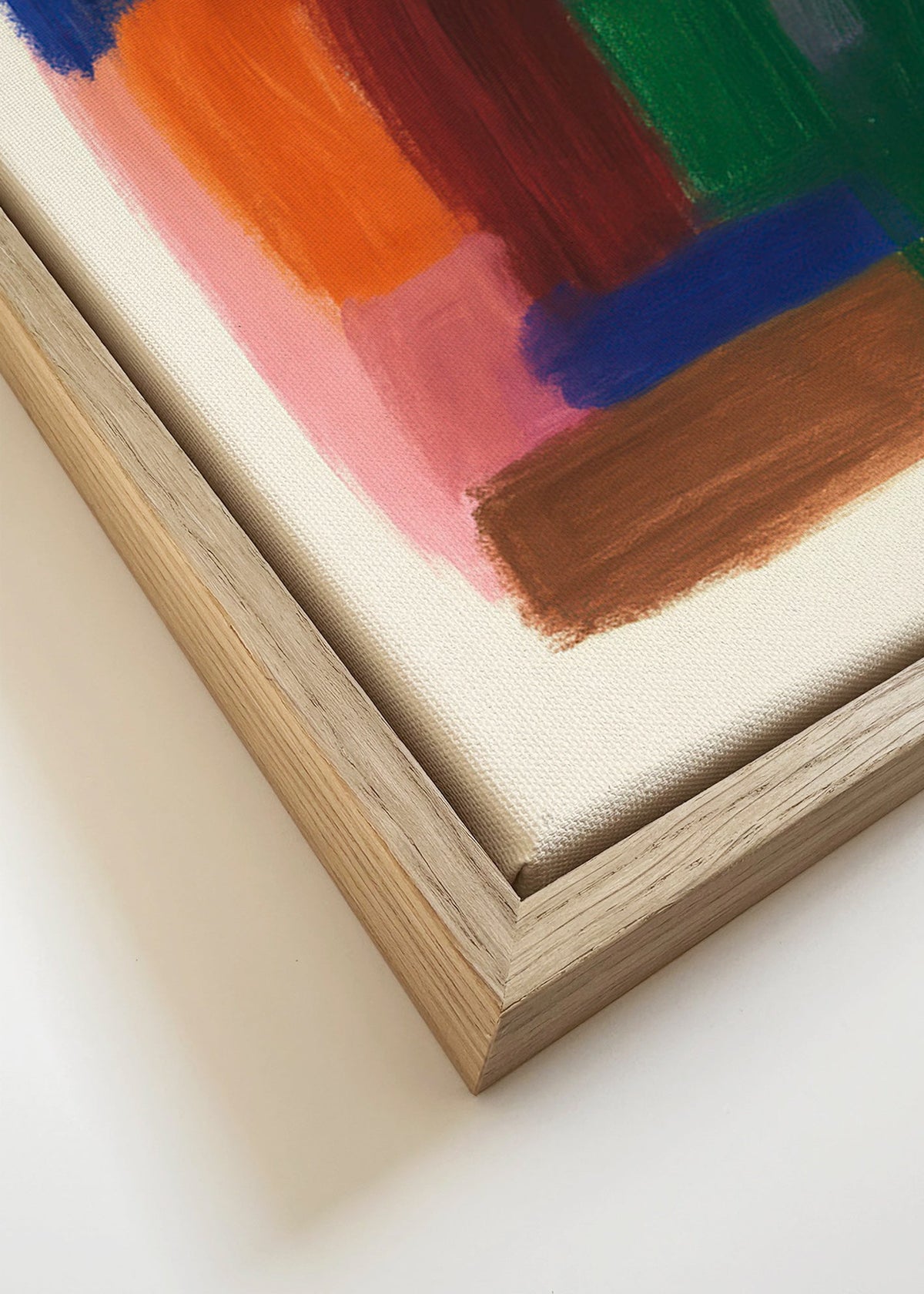 Abstrakt billede med farverige penselstrøg – Canvas detail