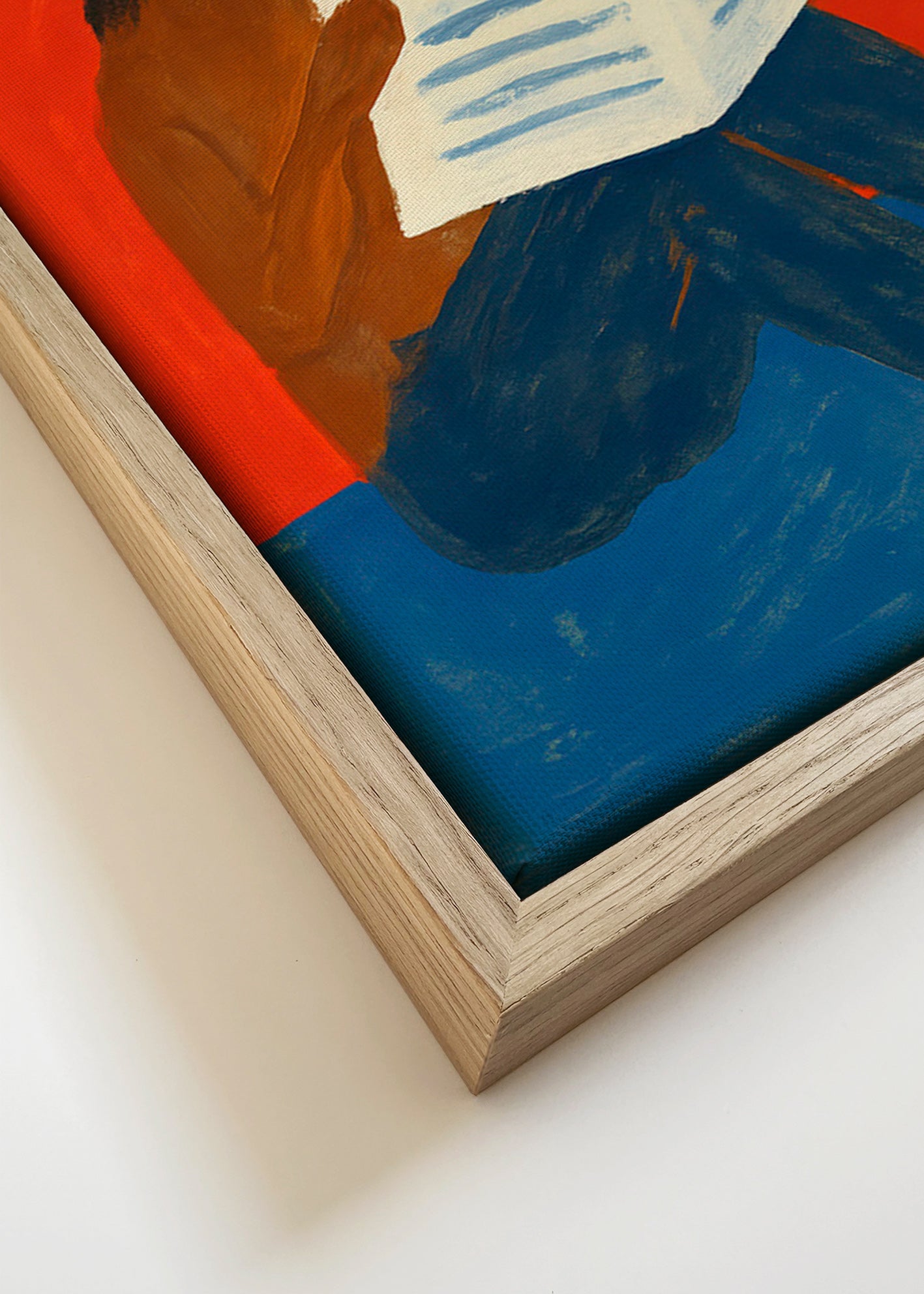 Plakat af hest der læser avis – Canvas detail