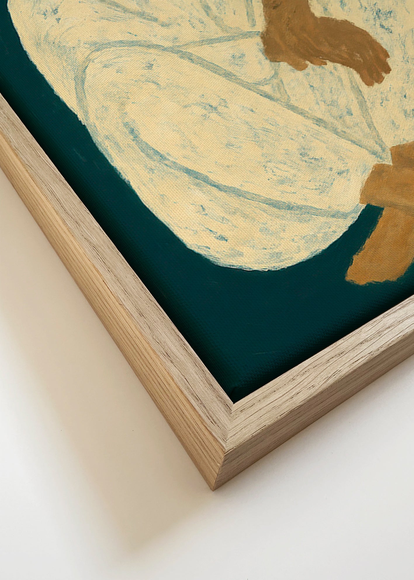 Illustration af siddende figur i afslappet positur – Canvas detail