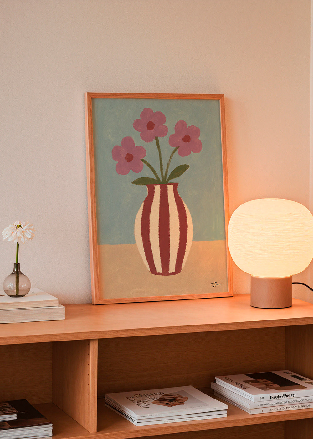 Botanisk plakat med vase og blomster – Product2