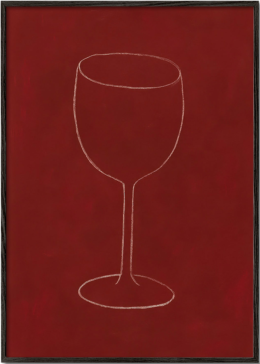 Køkkenkunst: vinglassilhuet – Black Frame