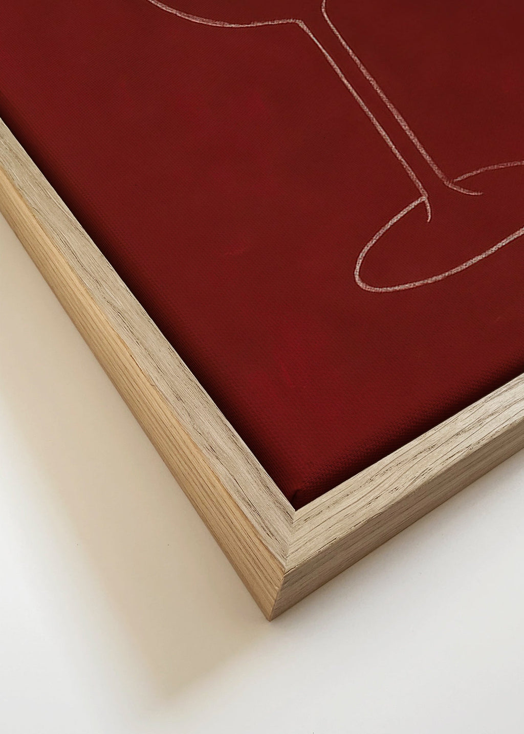 Køkkenkunst: vinglassilhuet – Canvas detail