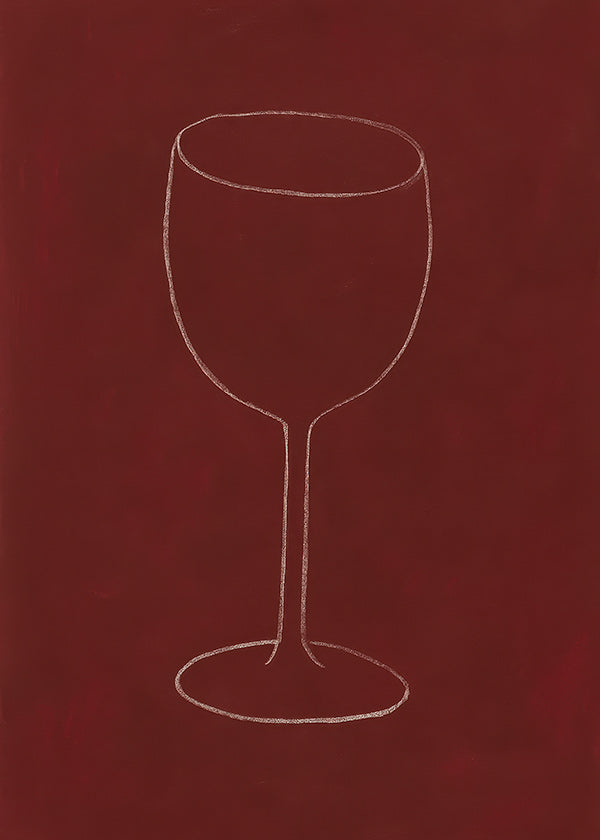 Køkkenkunst: vinglassilhuet