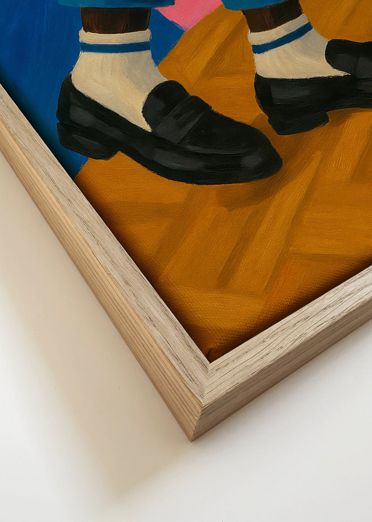 Loafers-illustration med stribede sokker – Canvas detail