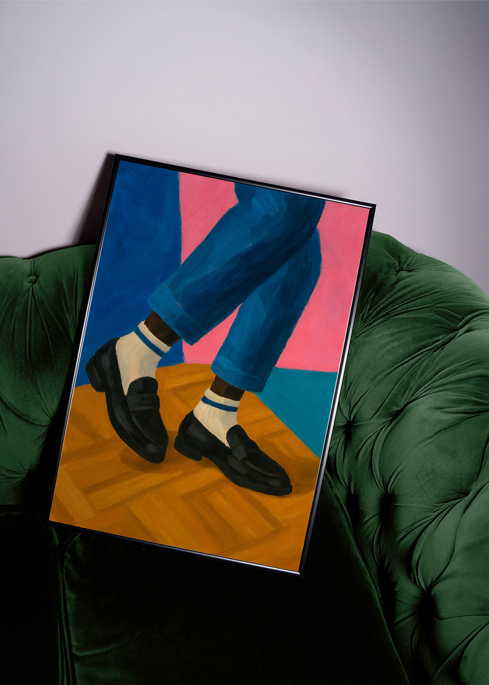 Loafers-illustration med stribede sokker – Product3