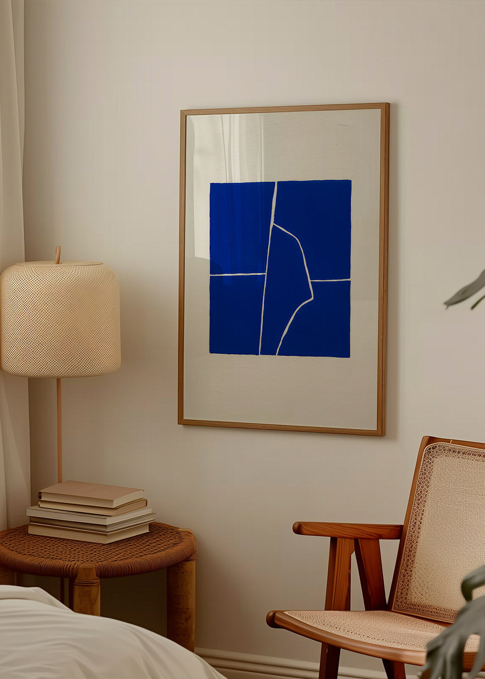 Abstrakt blåt værk med geometrisk brud – Product2