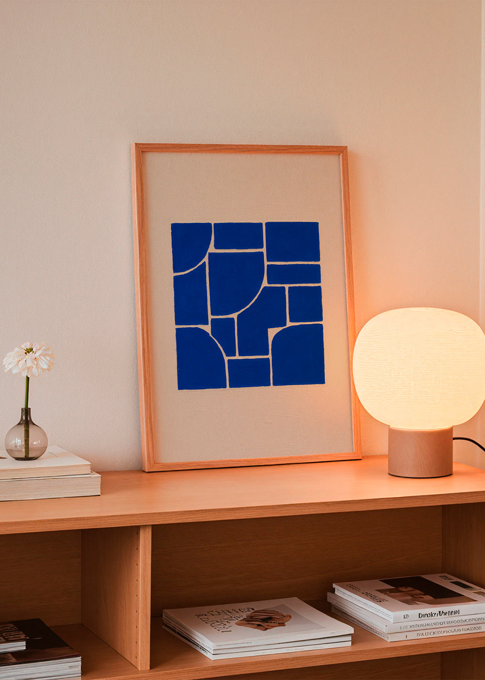 Geometrisk plakat i dyb blå – Product2