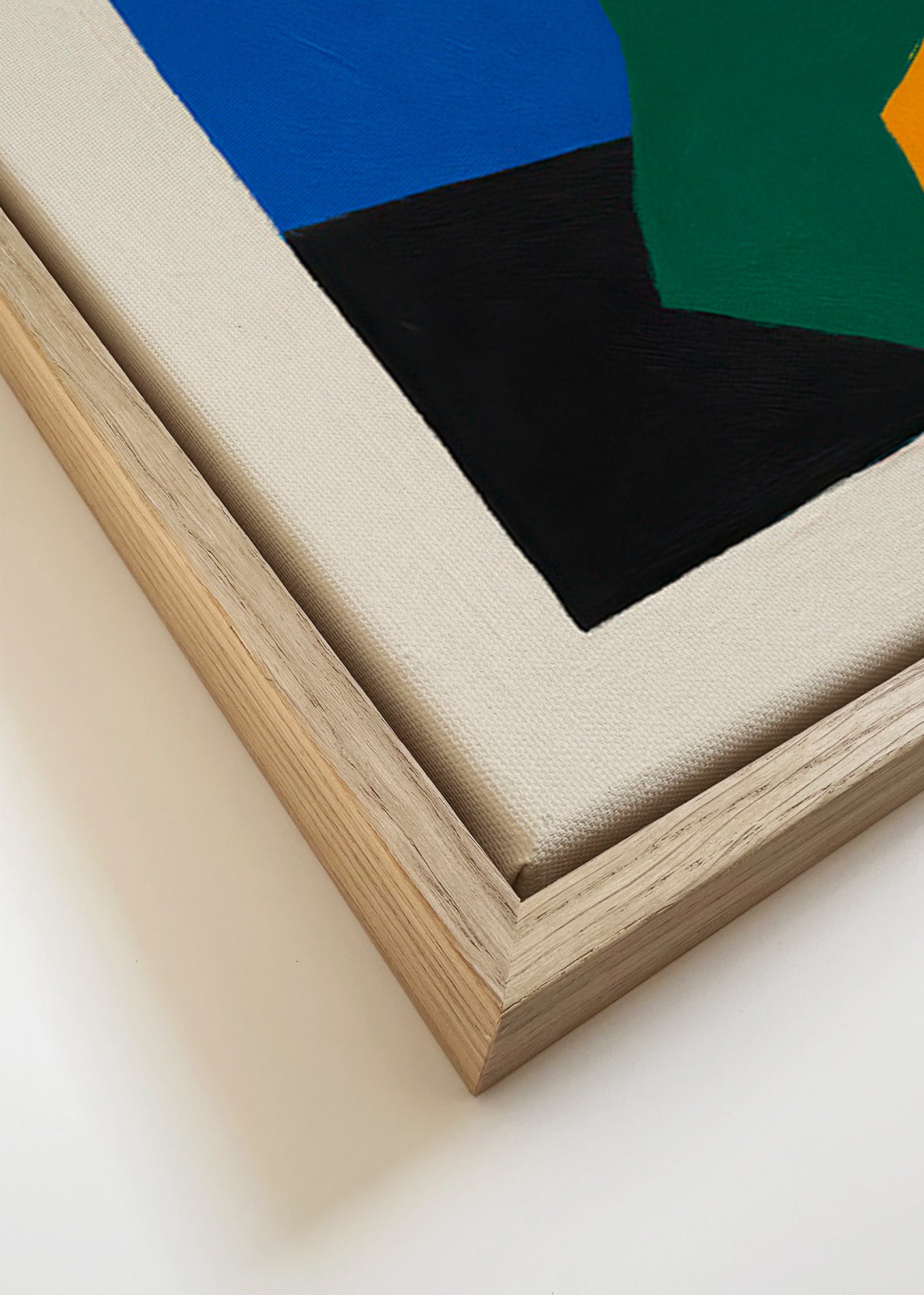 Geometrisk plakat farveblokke – Canvas detail