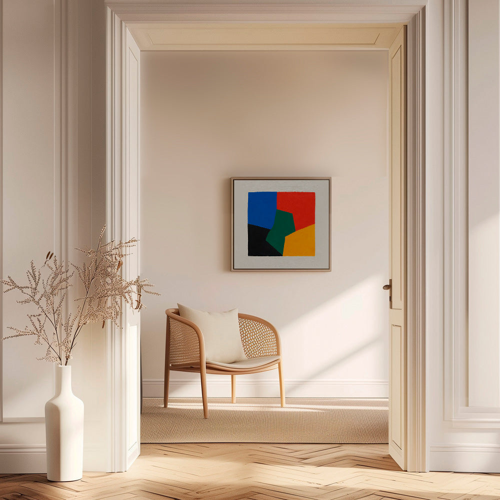 Geometrisk plakat farveblokke – Canvas1