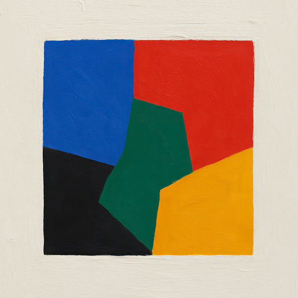 Geometrisk plakat farveblokke