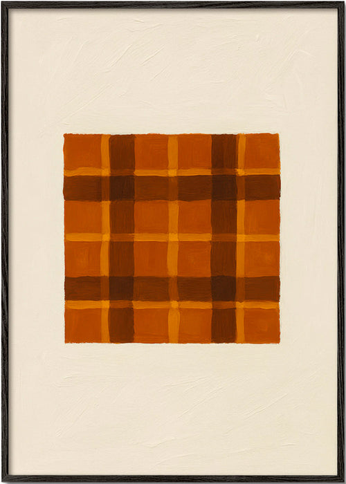 Geometrisk okker panel – Black Frame
