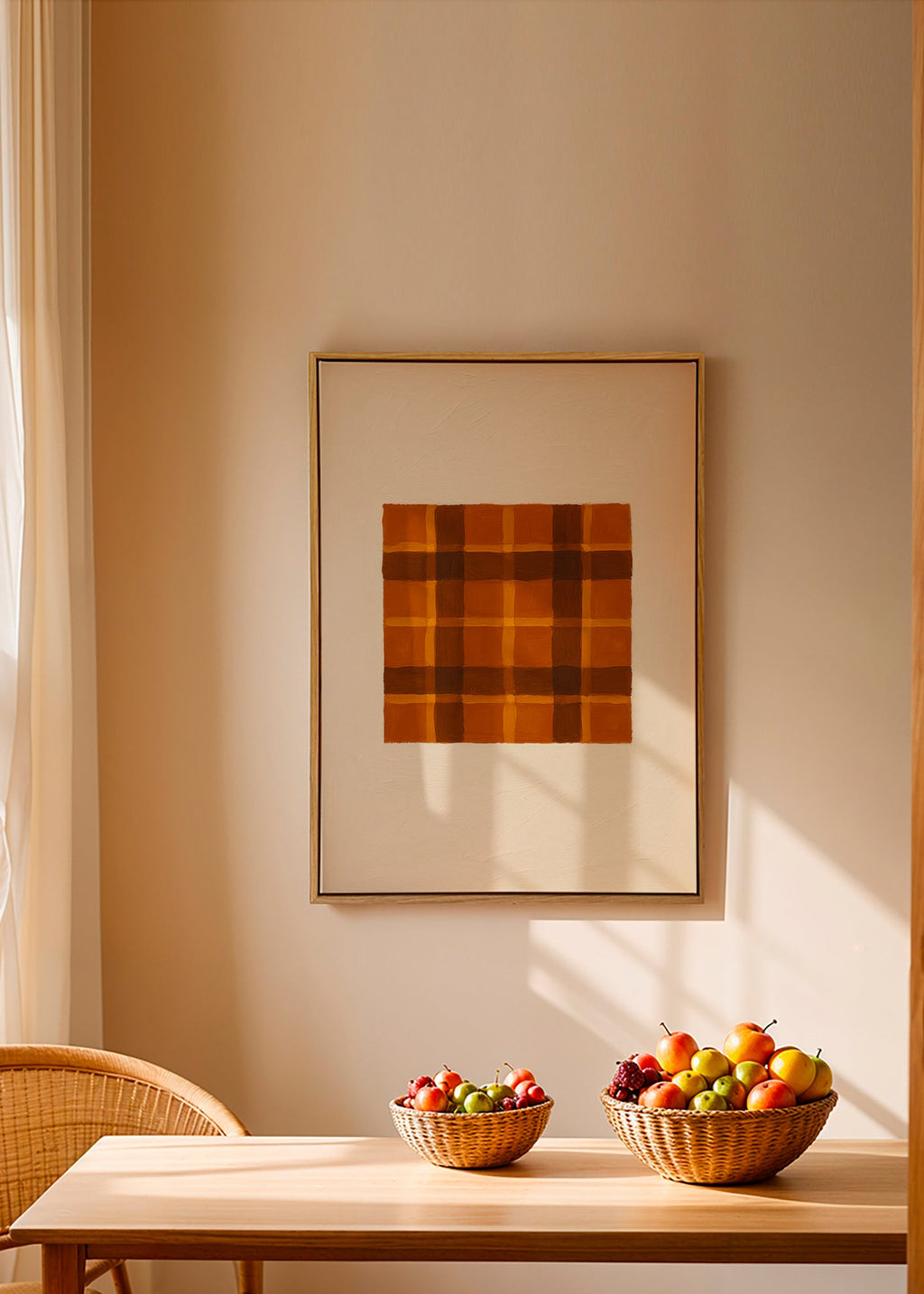 Geometrisk okker panel – Canvas1