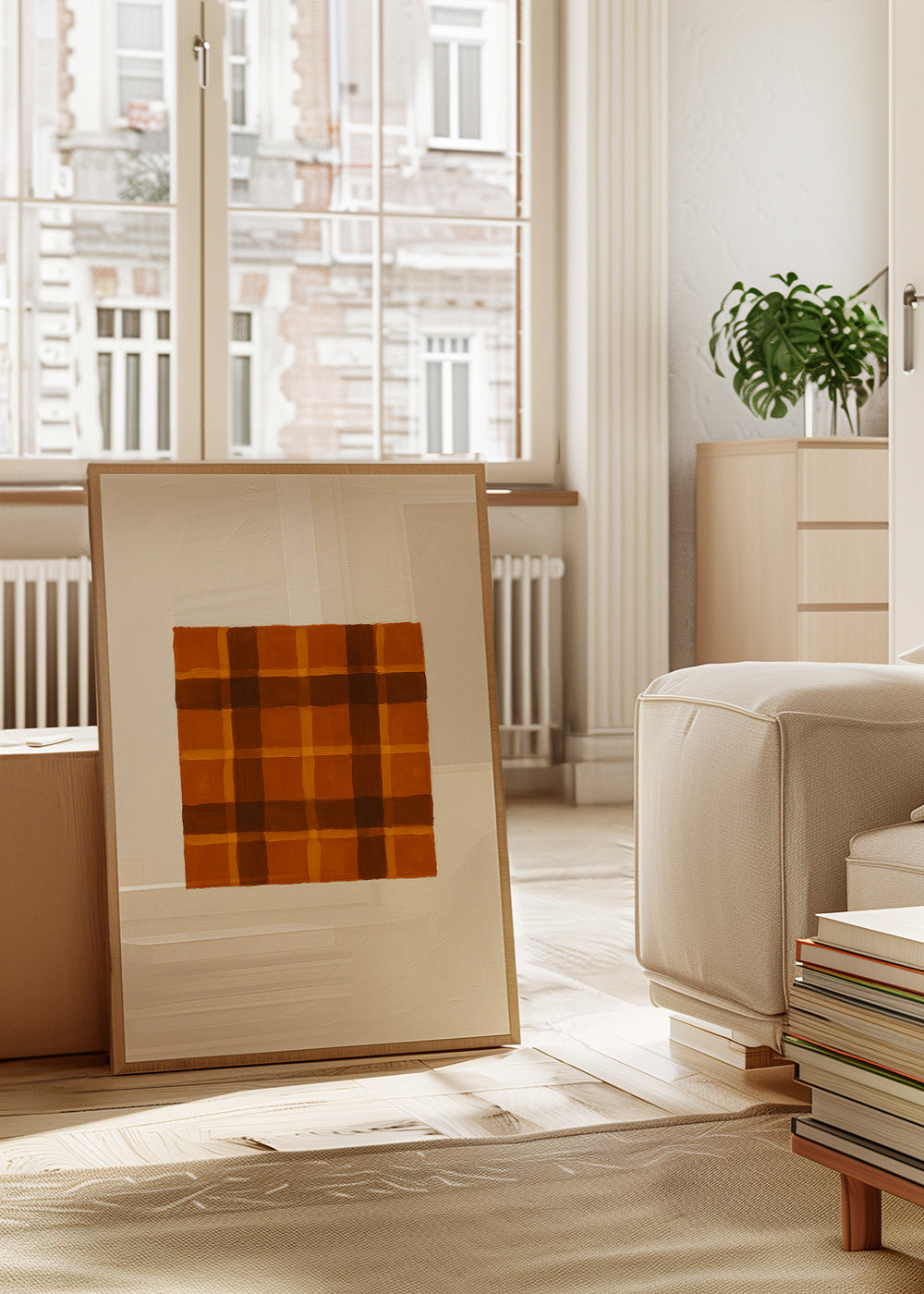 Geometrisk okker panel – Product1