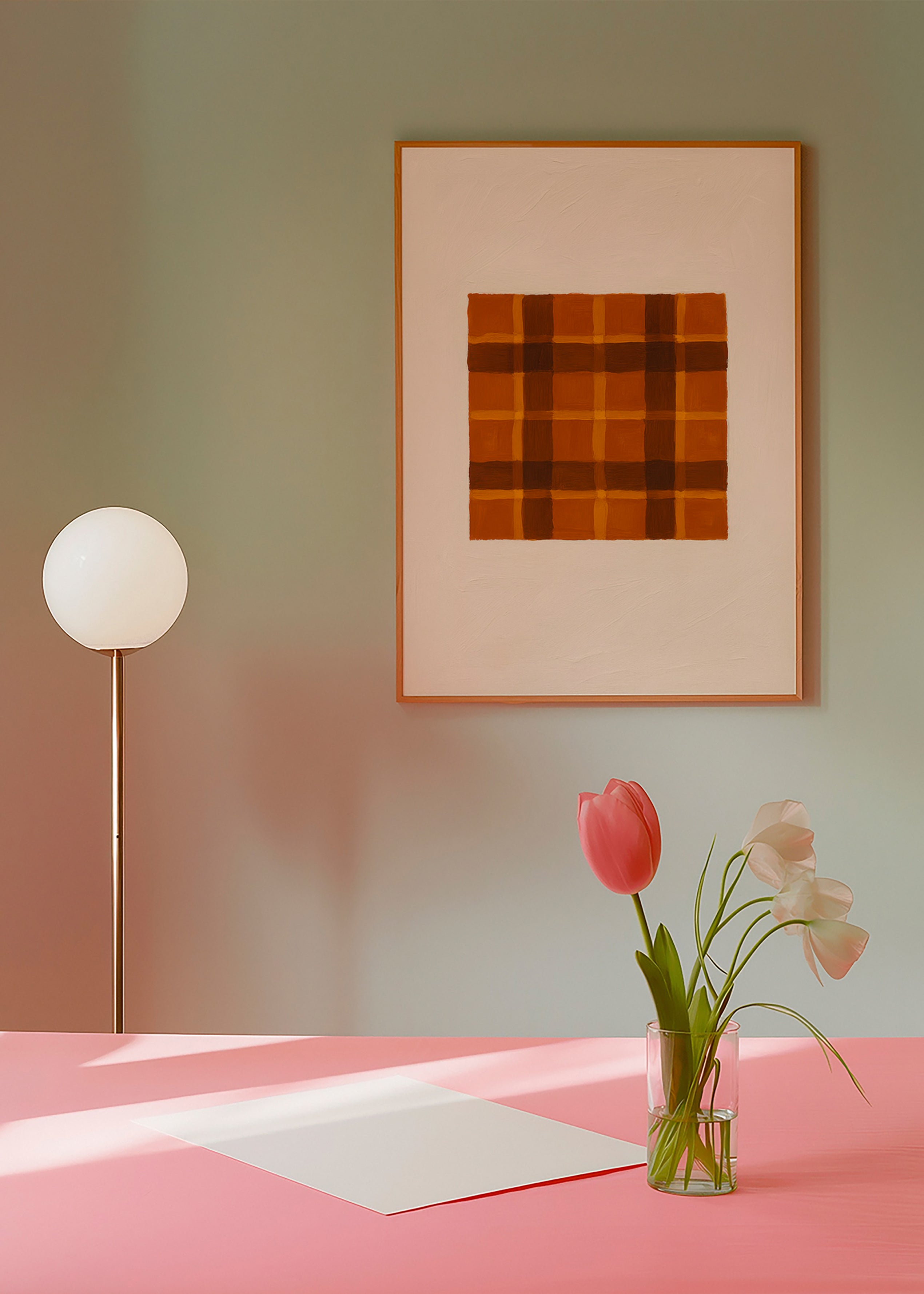 Geometrisk okker panel – Product3
