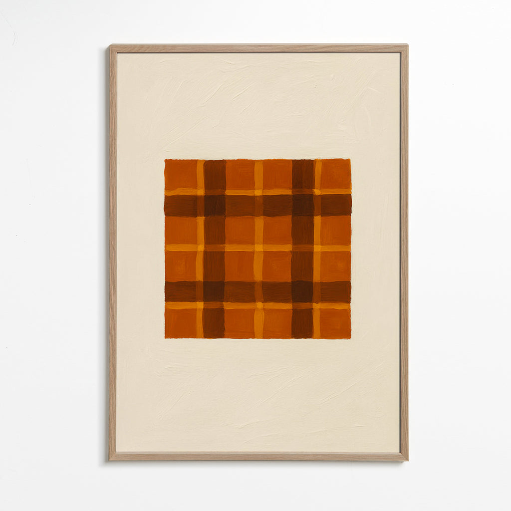 Geometrisk okker panel – Oak Frame