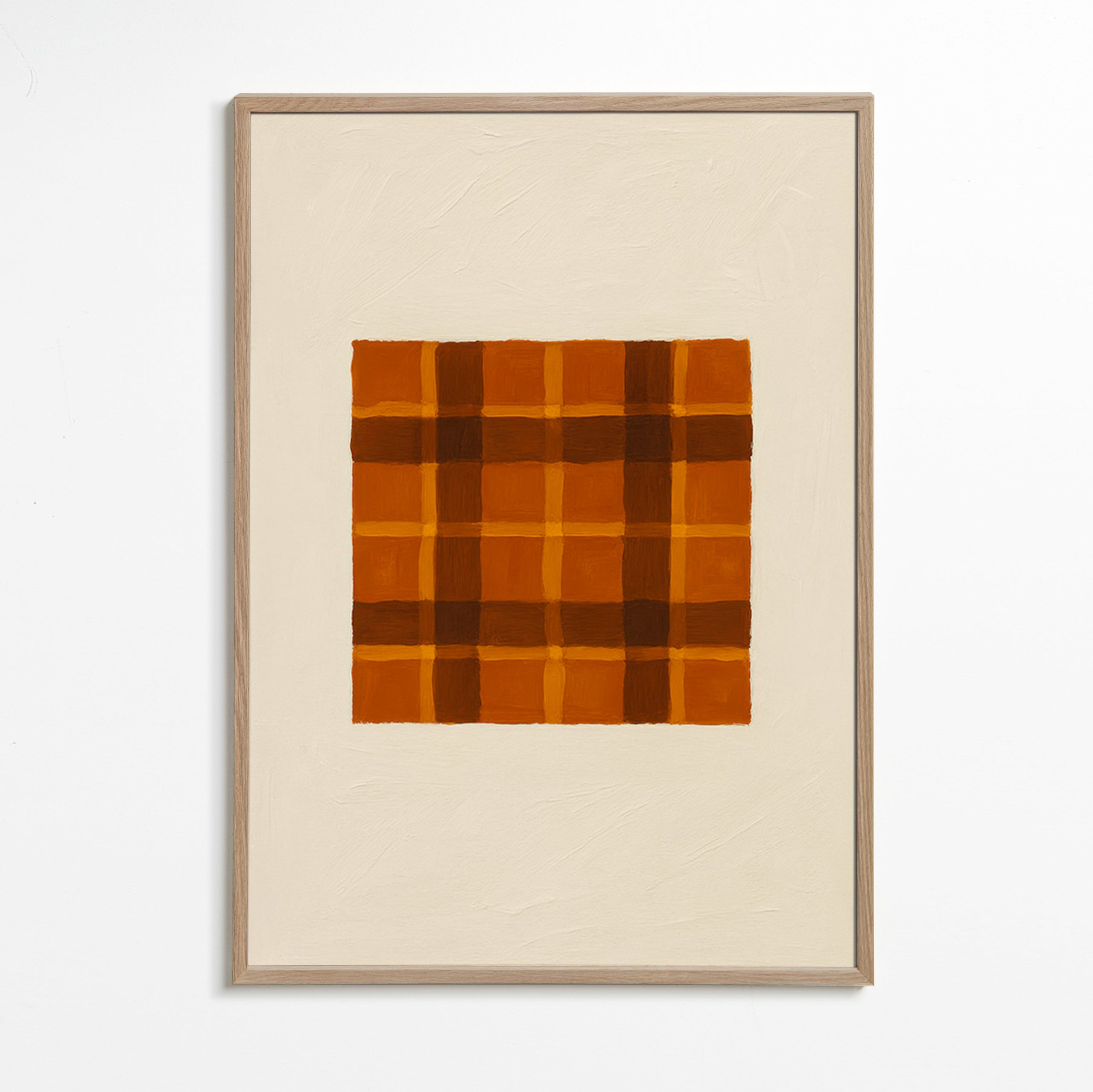 Geometrisk okker panel – Oak Frame