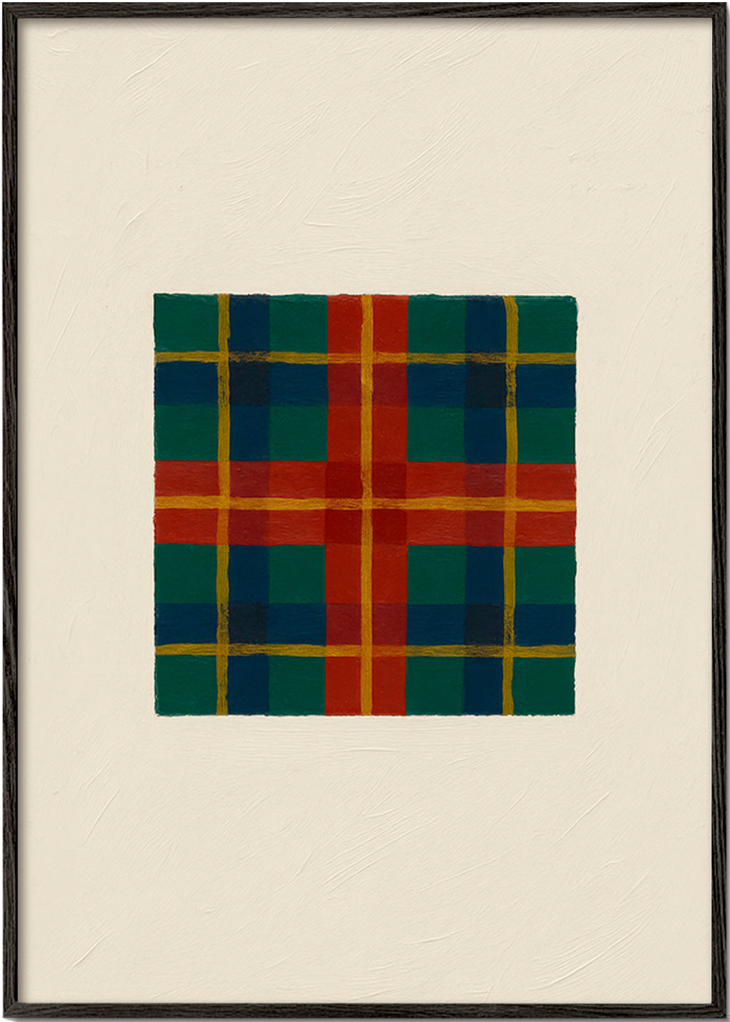 Geometrisk plakat med tartanmønster – Black Frame