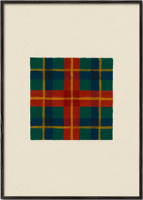 Geometrisk plakat med tartanmønster – Black Frame