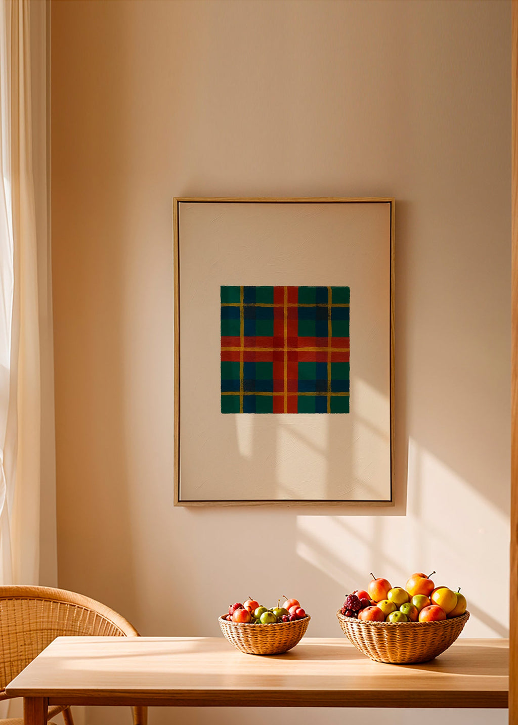 Geometrisk plakat med tartanmønster – Canvas1