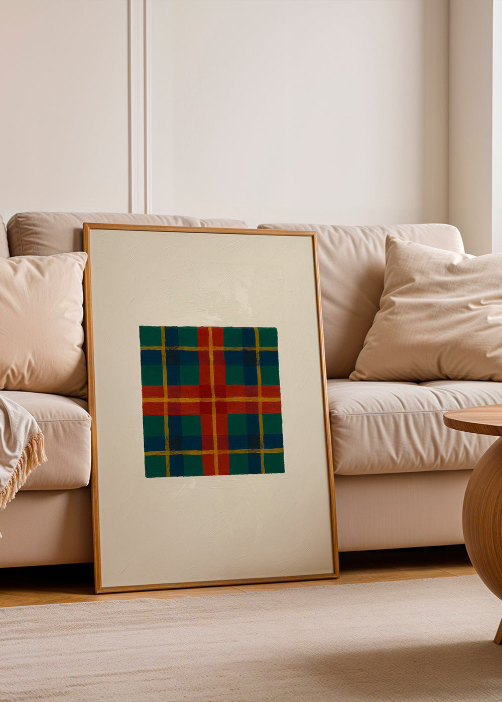 Geometrisk plakat med tartanmønster – Product1