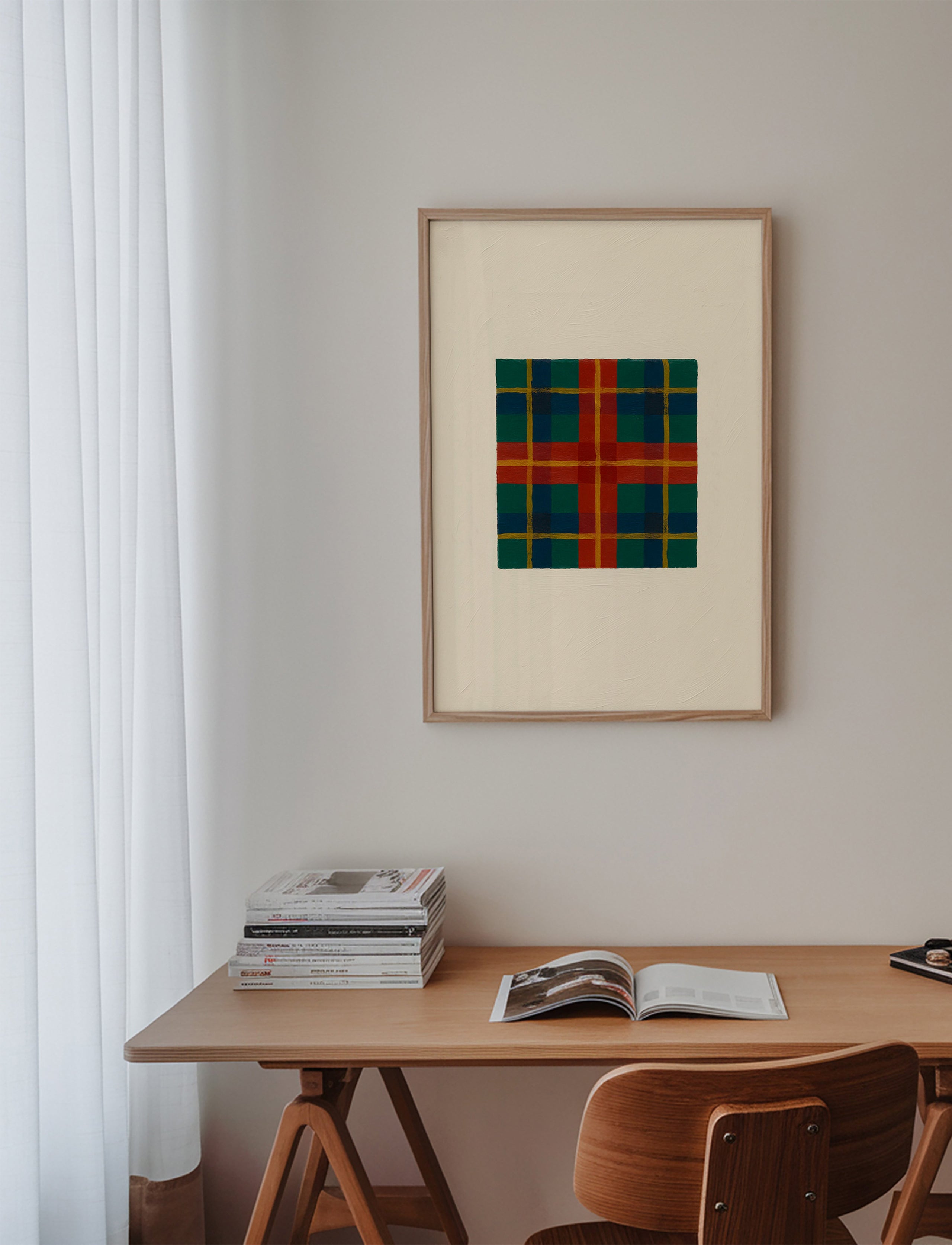 Geometrisk plakat med tartanmønster – Product2