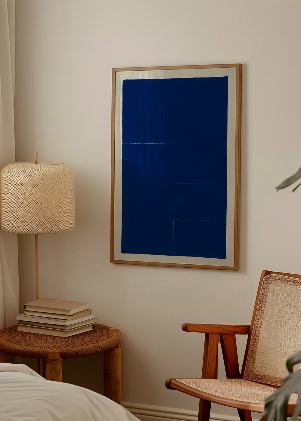 Geometrisk plakat med dybblåt blok – Product2