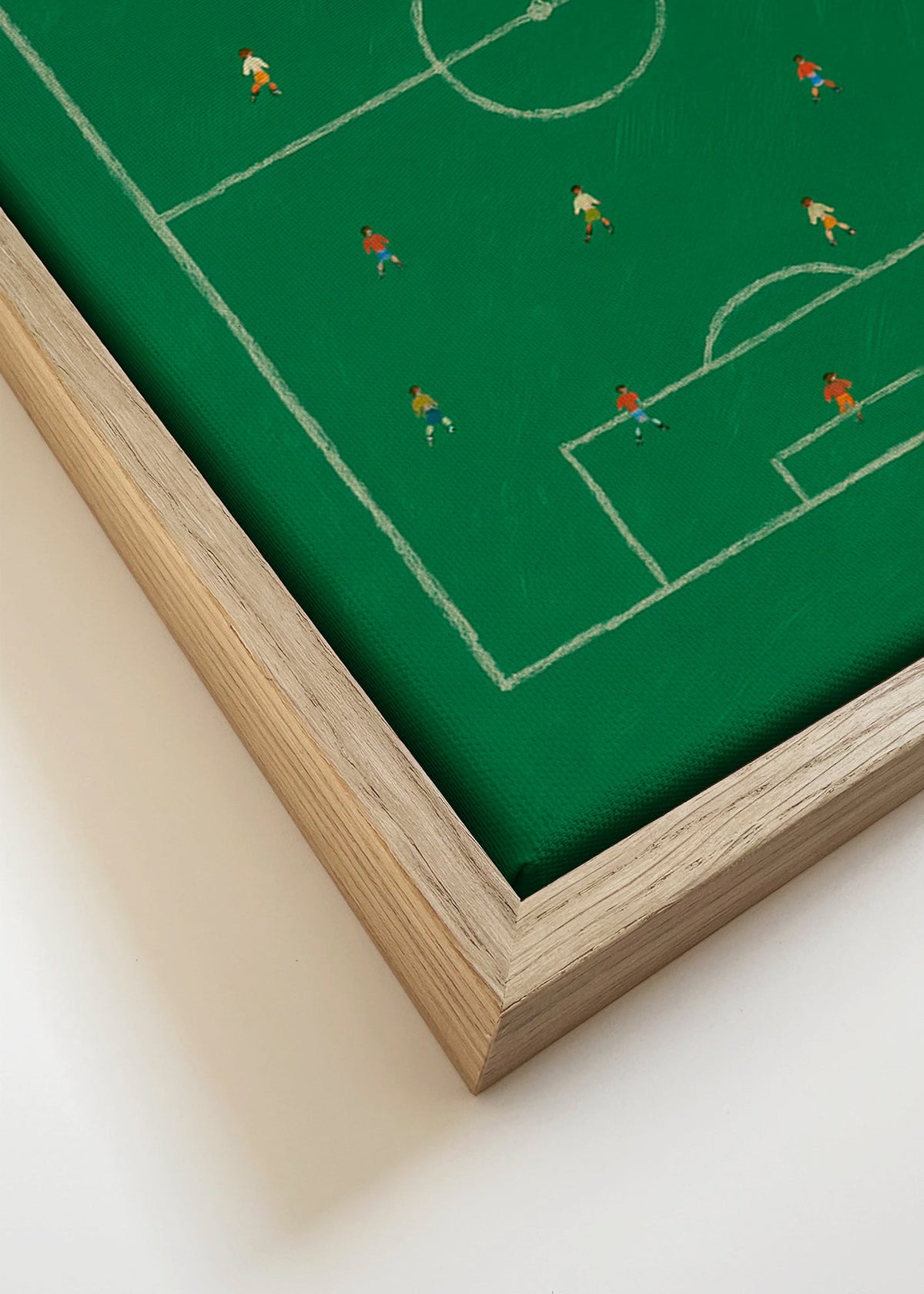 Sportkunst: illustreret fodboldbane – Canvas detail