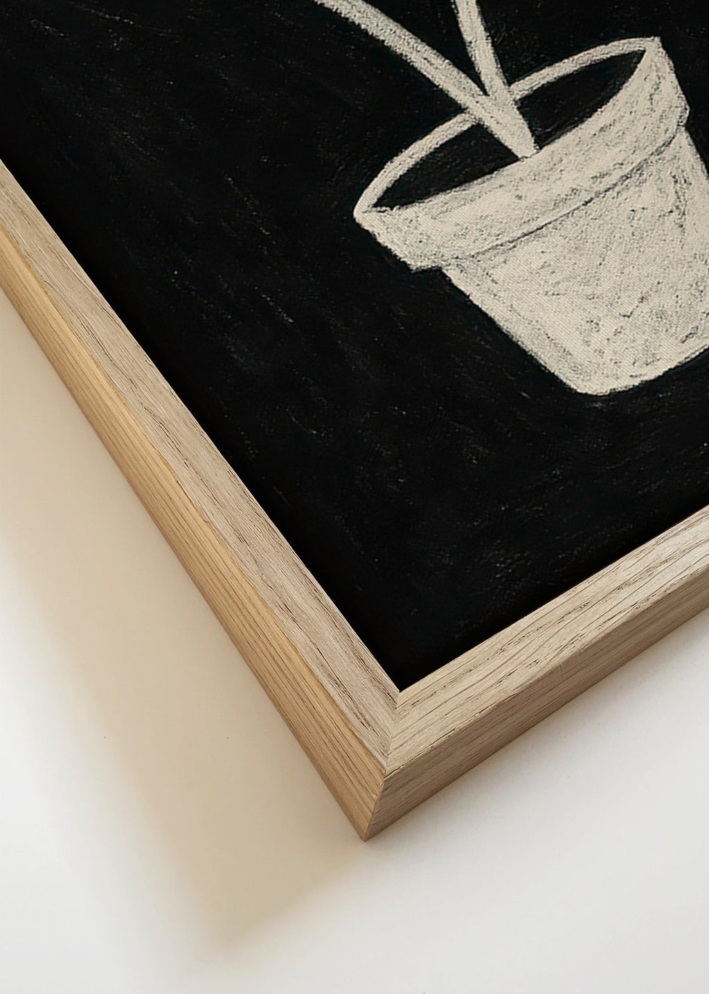 Botanisk plakat hjerteblade i potte – Canvas detail