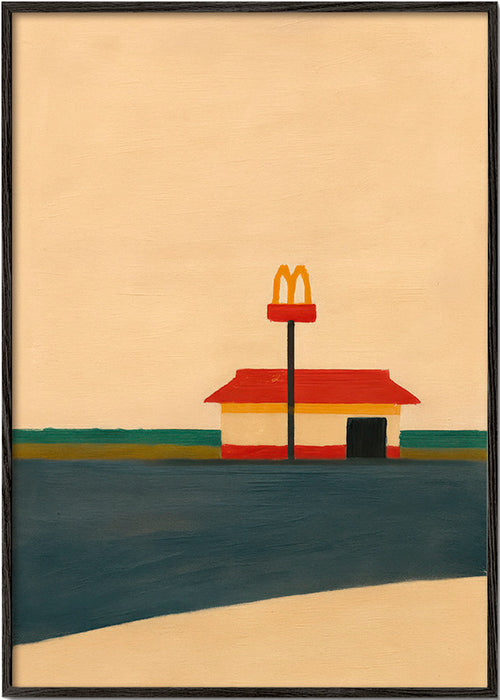 Køkkenkunst minimalistisk med diner og gyldent bue – Black Frame