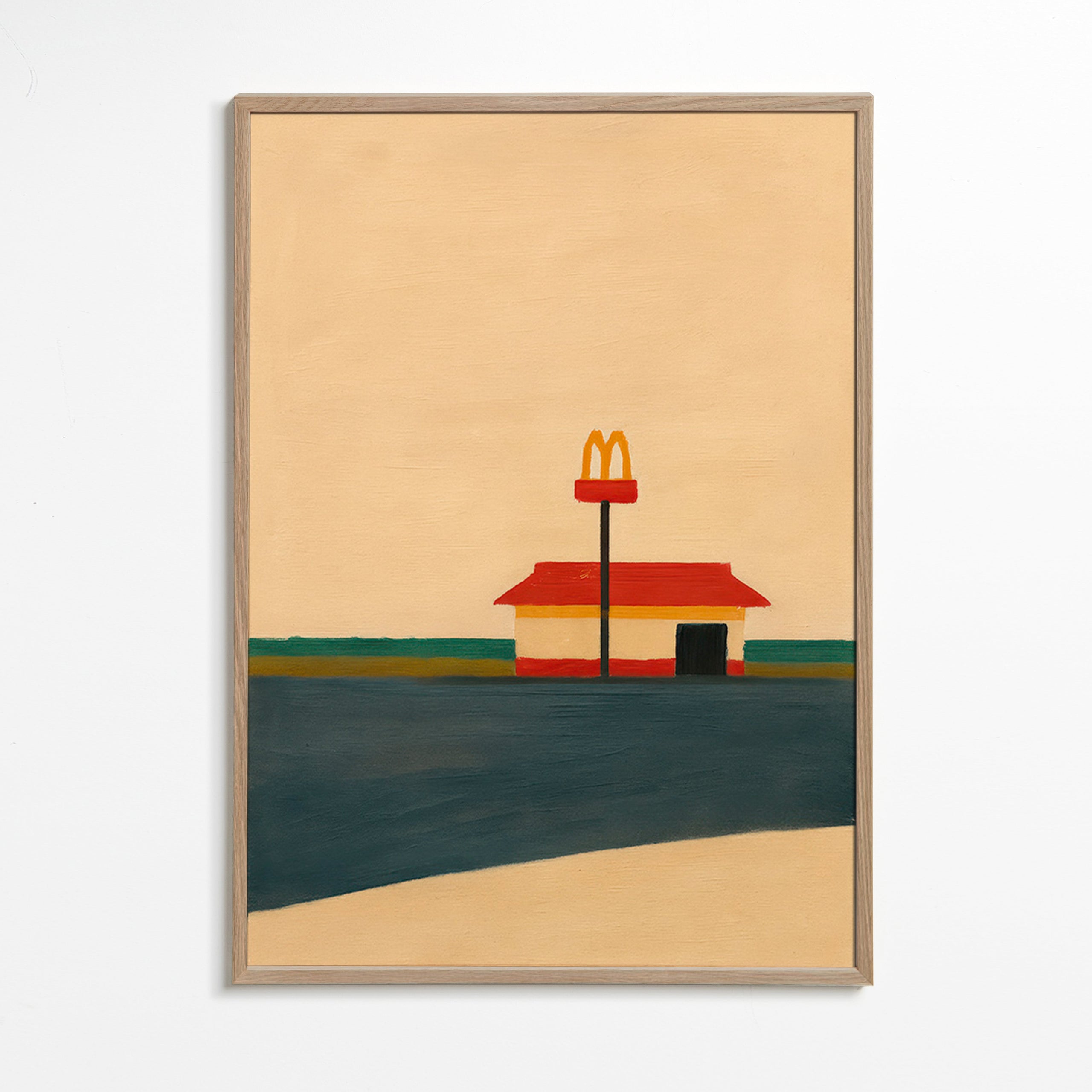 Køkkenkunst minimalistisk med diner og gyldent bue – Oak Frame